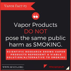 Vapor Products DO NOT pose the same public harm as SMOKING. Scientific Research shows vapor products represent a viable solution / alternative to smoking. Vapor Shop Thornton Colorado