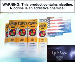 Mango Berries by Coastal Clouds is an exciting combination of mangoes reduced to a sweet nectar combined with an assortment of berries for an exquisitely fine fruity vape. 18 Years of age and older to Vape! "WARNING: This product contains nicotine. Nicotine is an addictive chemical." Stop in and see us!! Up In Vape 8520 N. Washington Unit O Thornton, Colorado 80229 720-390-5165 Vape Shop Thornton Colorado